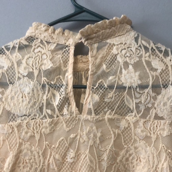Lace High Neck Blouse Size XS - Picture 6 of 7